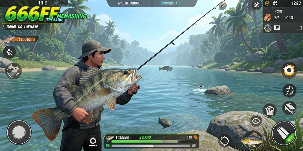 Tampilan screenshot 666FF dengan gameplay memancing yang seru.