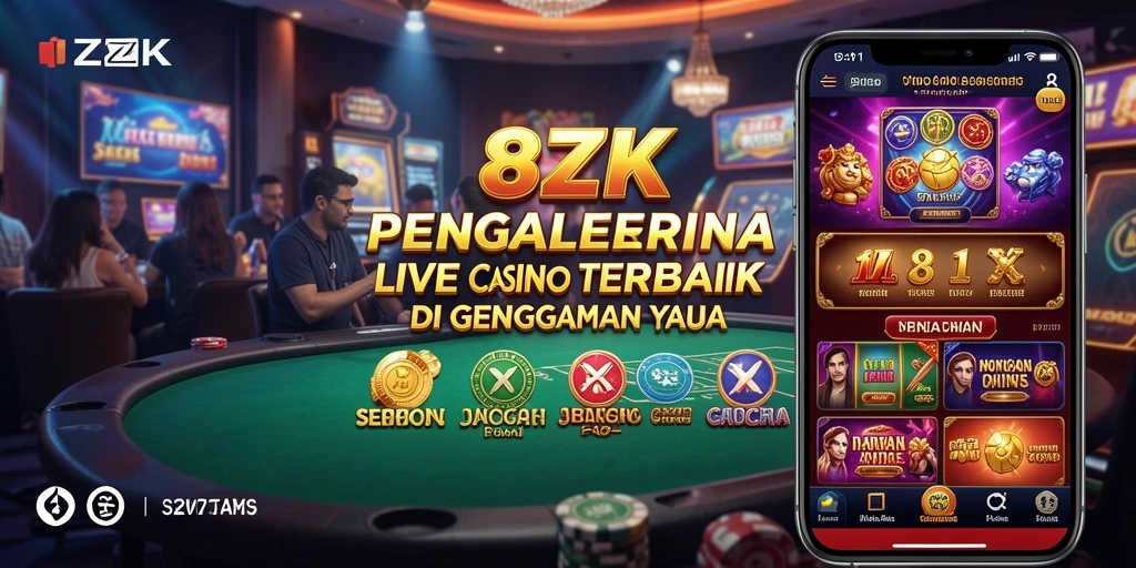 Tampilan gameplay Live Casino dengan dealer profesional di 8ZK.