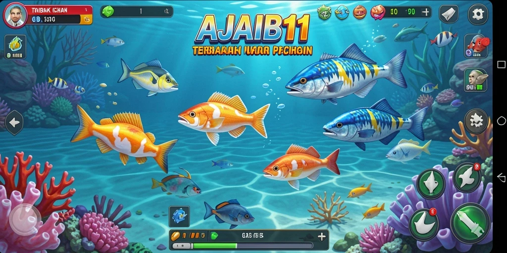 Gameplay seru AJAIB11 dalam aksi tembak ikan.