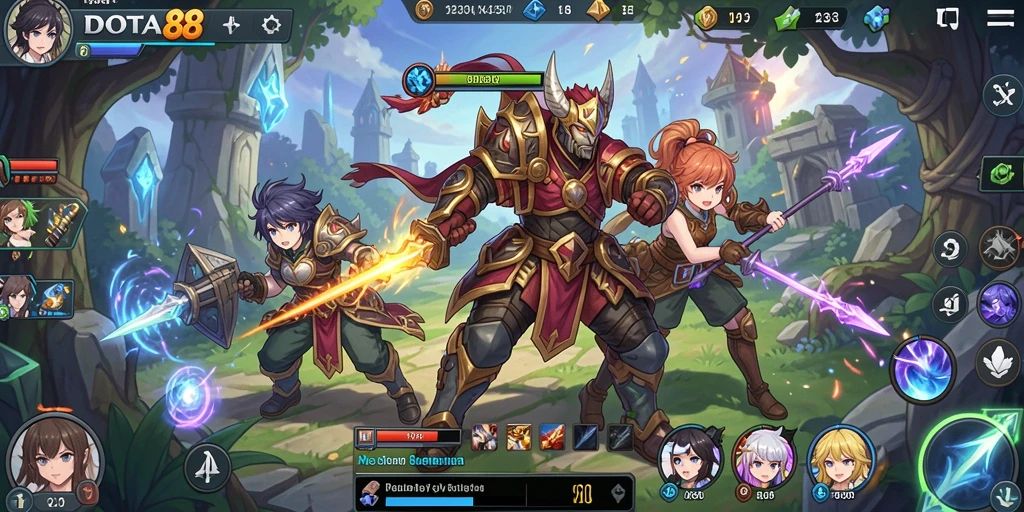 Screenshot DOTA88 yang menampilkan pertarungan karakter Anime yang intens.