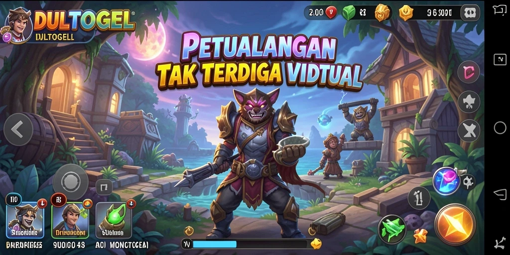 Tampilan gameplay epik dari DULTOGEL saat menjelajahi dunia petualangan.
