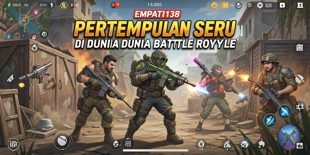 Tangkapan layar dari gameplay seru dalam pertandingan Battle Royale.