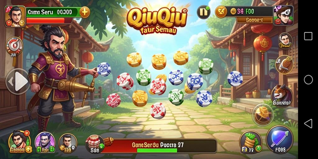 Screenshot gameplay QiuQiu F08 yang seru dan menarik.