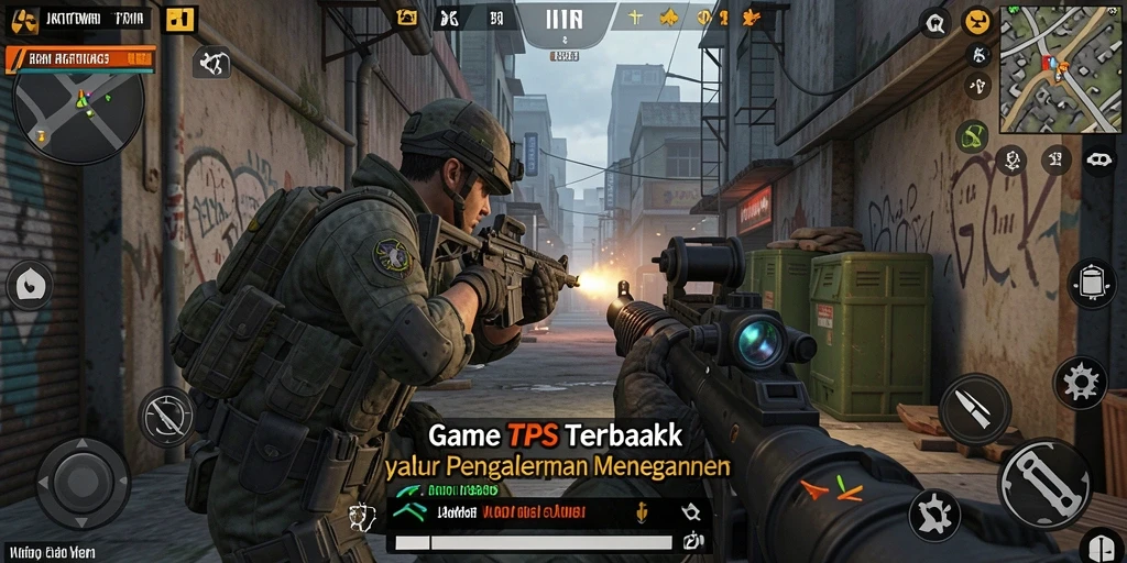 Screenshot JKTWIN menampilkan pertempuran intens dalam mode TPS.