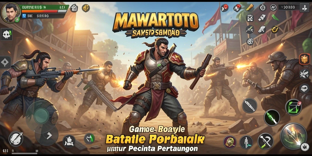 Tampilan gameplay seru dan mendebarkan dari MAWARTOTO dengan aksi Battle Royale.