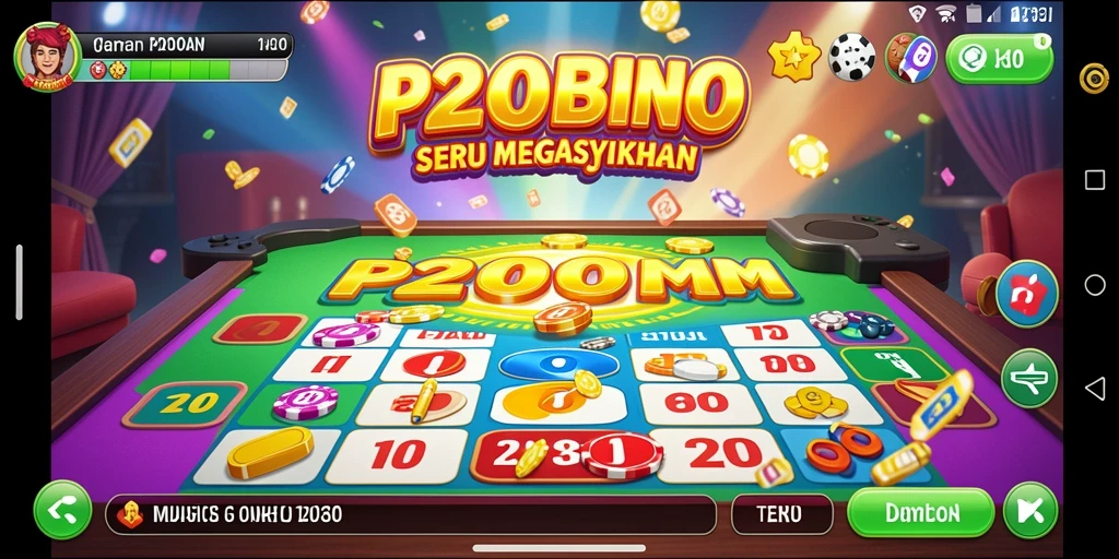 Tampilan gameplay seru dalam P200M, permainan Bingo yang menghibur.